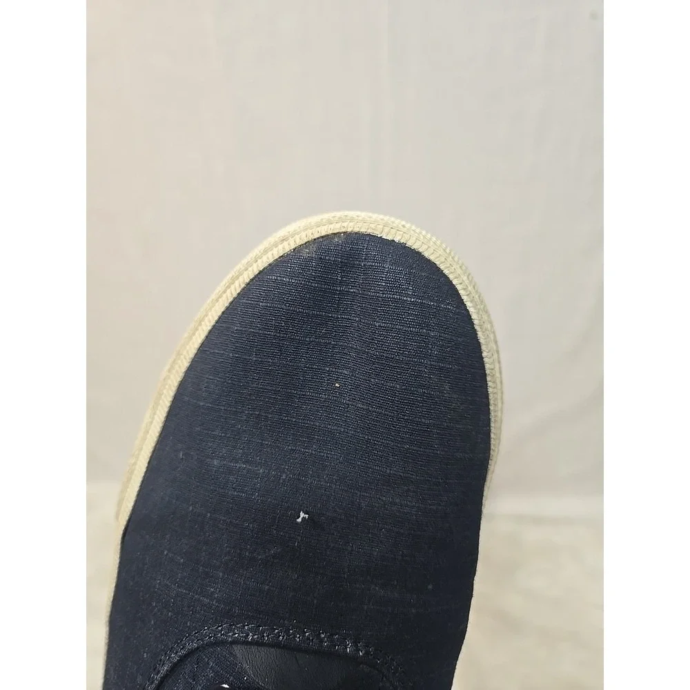 Polo Ralph Lauren Vaughn Navy Ripstop Leather Fashion Sneakers Men's 11D Orange‎